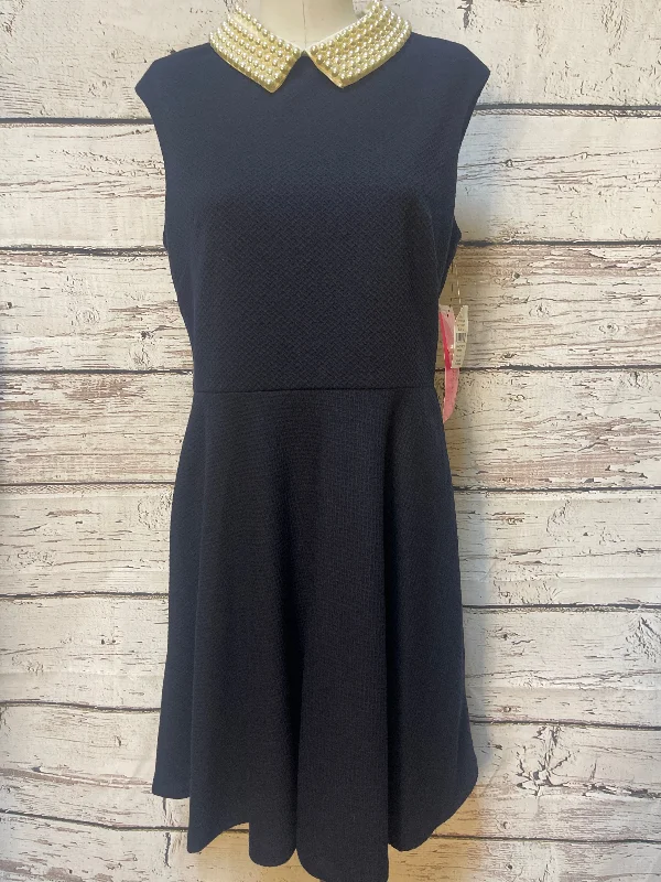 Discount Extravaganza Dress Party Midi By Betsey Johnson In Navy, Size: L