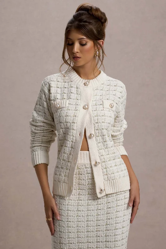 Savings Spectacular Annabeth | Cream Boucle Cardigan