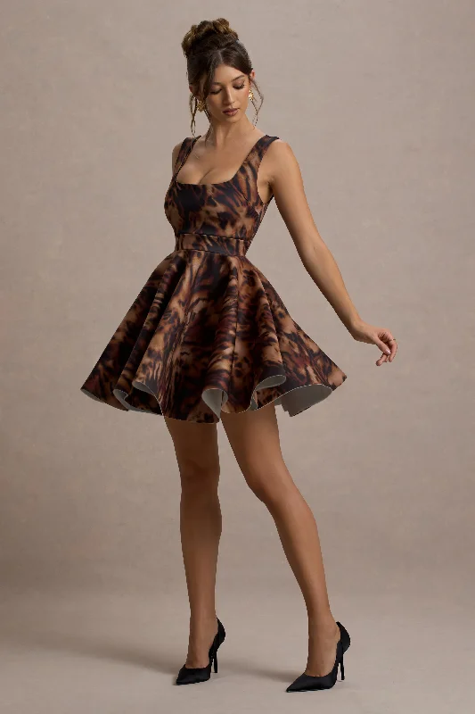 Lowest Prices Kamaria | Animal Print Scoop-Neck Skater Mini Dress