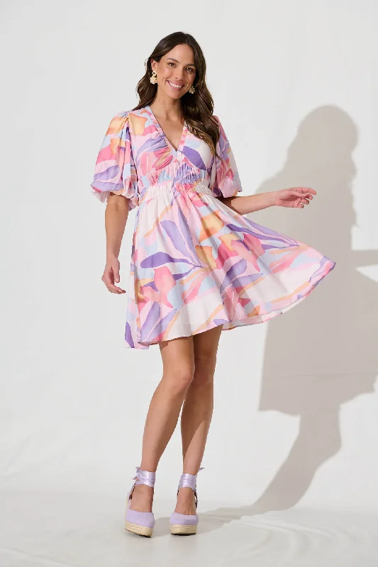 Bargain Prices Eileen Dress In Lilac And Multi Print