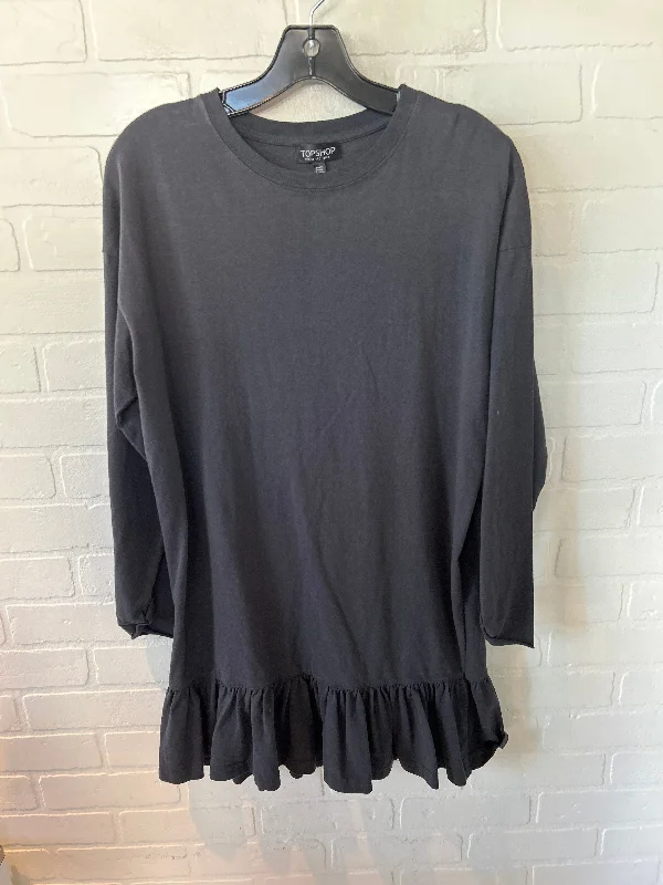 Limited Availability Dress Casual Short By Topshop In Charcoal, Size: Xs