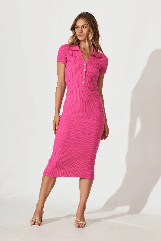 Massive Deals Lavant Midi Dress In Pink