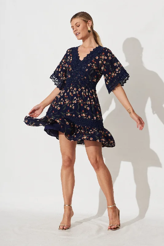 Bargain Prices Macca Dress In Navy Floral