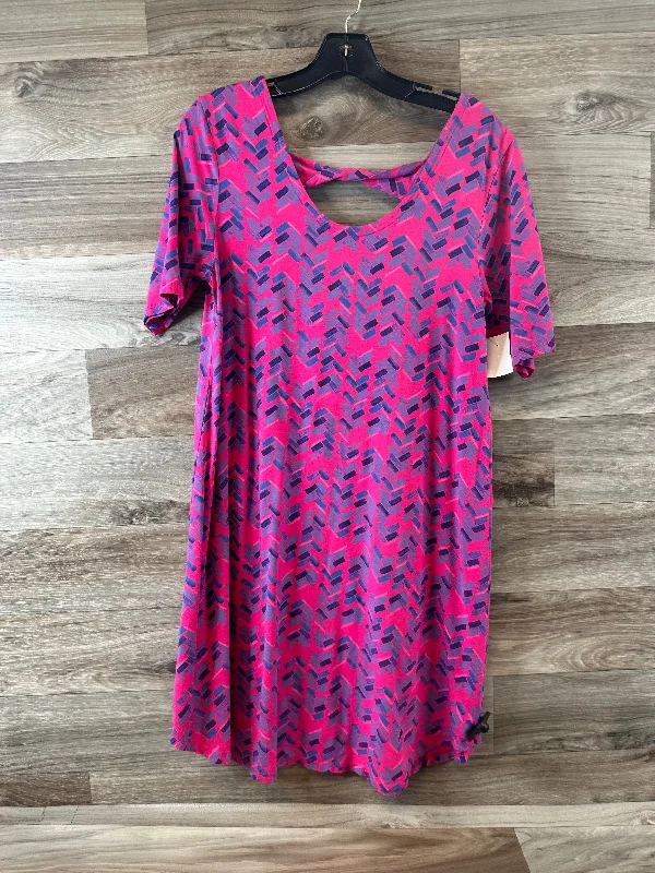 Weekend Deal Dress Casual Midi By Fresh Produce In Blue & Pink, Size: M
