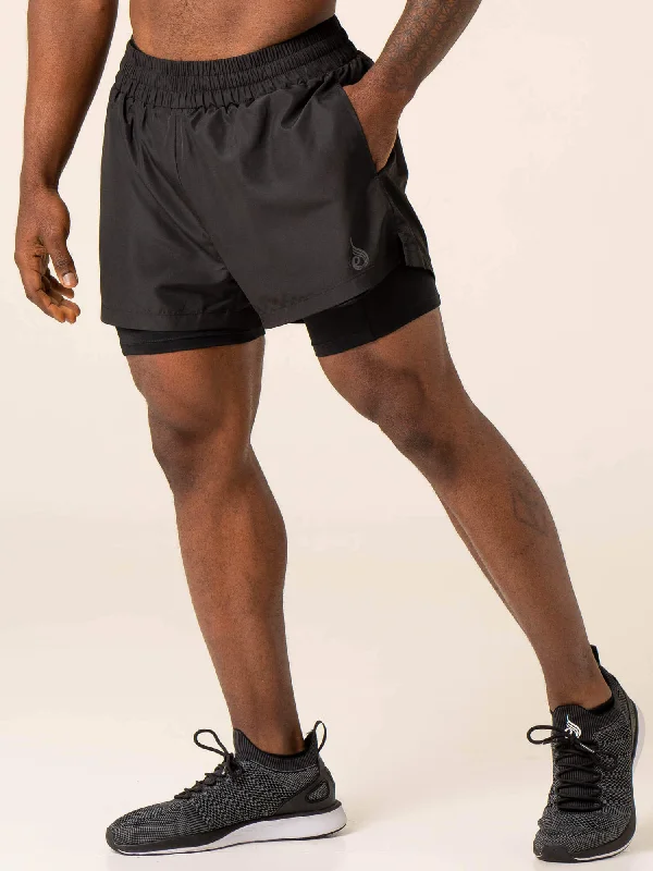 Act Now Advance 2 In 1 Training Short - Black