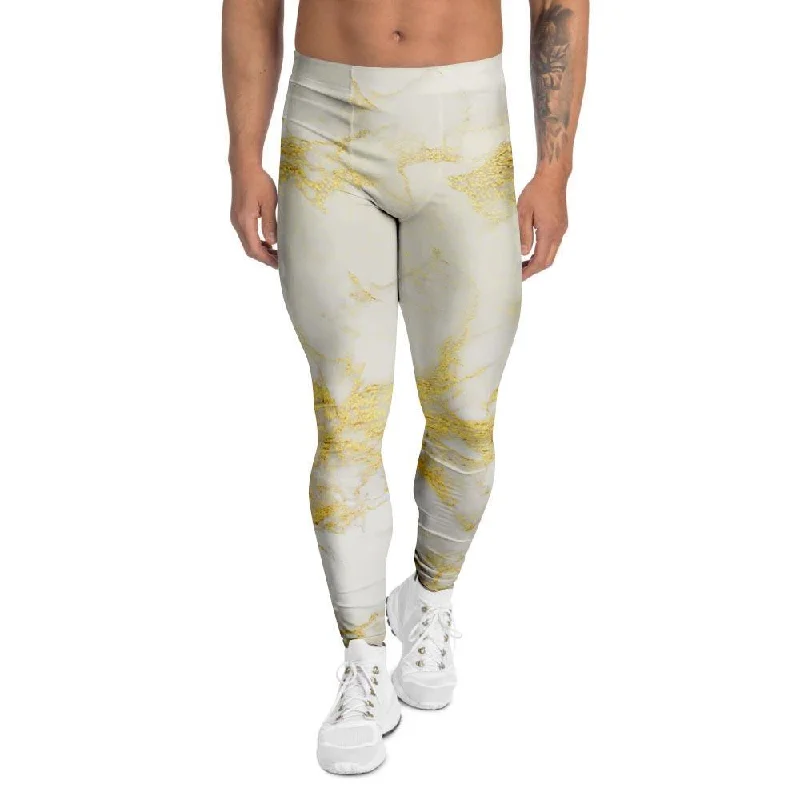 Limited Availability Gold Marble Men's Leggings