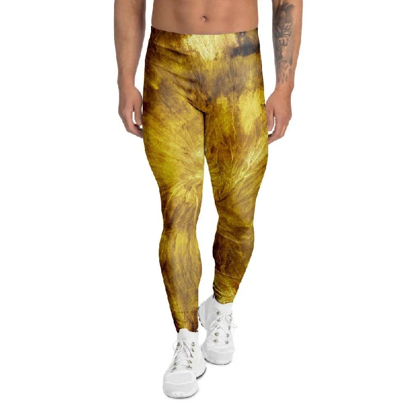 Final Markdown Gold Tie Dye Men's Leggings