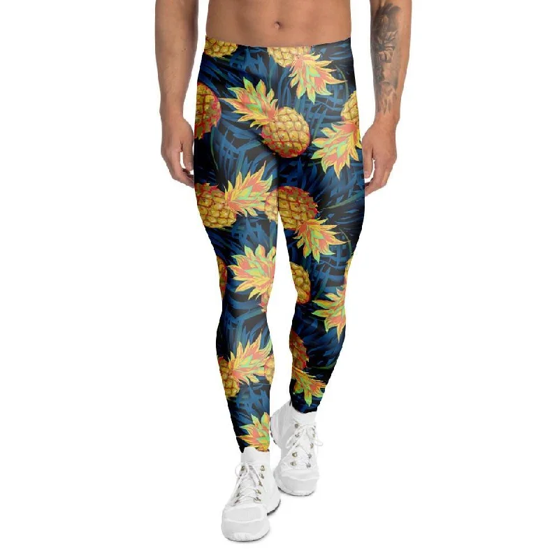 Extra Savings Golden Pineapple Edm Hawaiian Print Men's Leggings