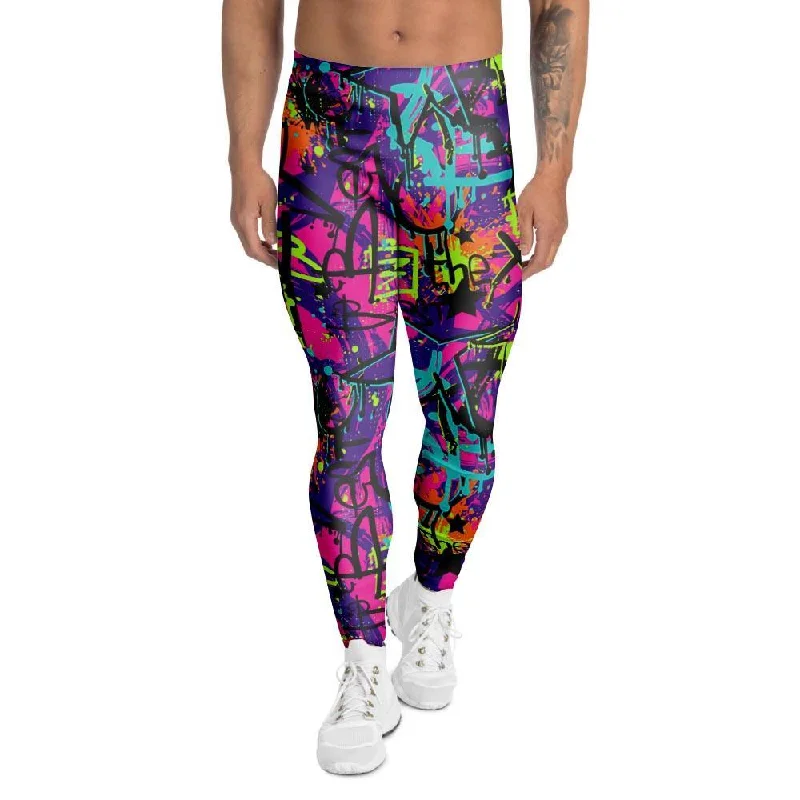Deal Dash Graffiti Airbrush Print Men's Leggings