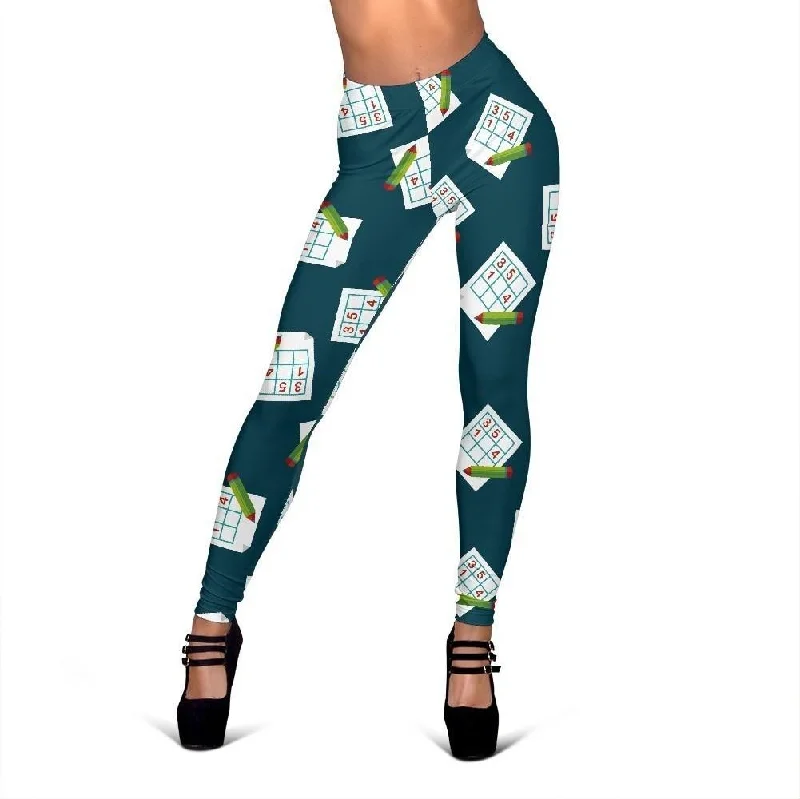 Price Buster Sudoku Print Pattern Women Leggings
