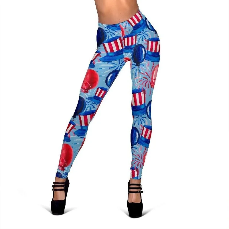 Mega Sale Uncle Sam Balloon Pattern Print Women Leggings