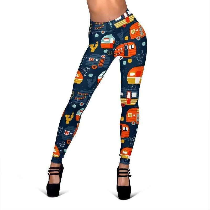 Weekend Special Van Camper Pattern Print Women Leggings