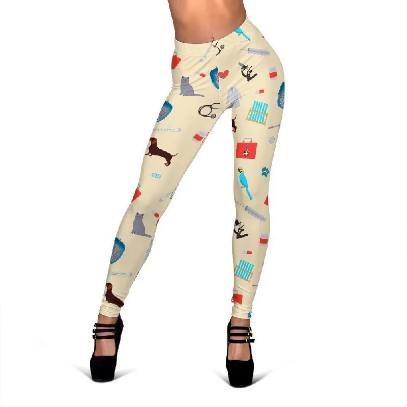 Flash Sale Veterianary Print Pattern Women Leggings