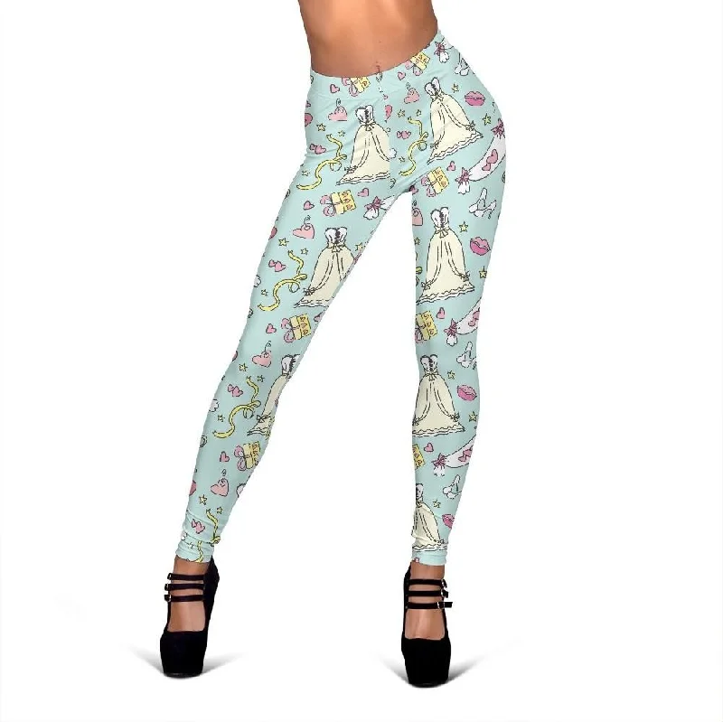 Year-End Clearance Wedding Pastel Pattern Print Women Leggings