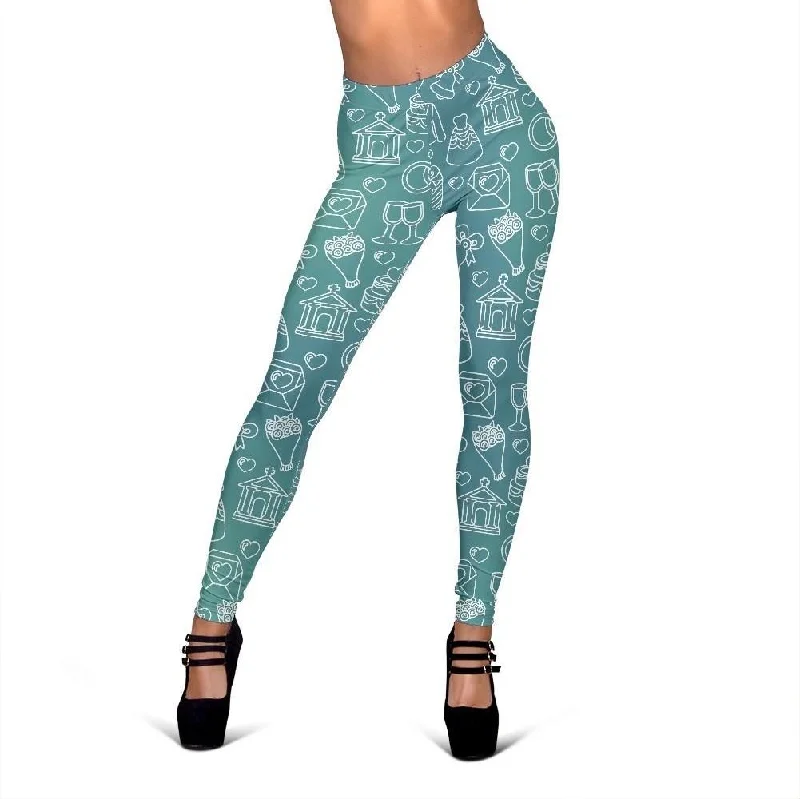 Weekend Deal Wedding Pattern Print Women Leggings