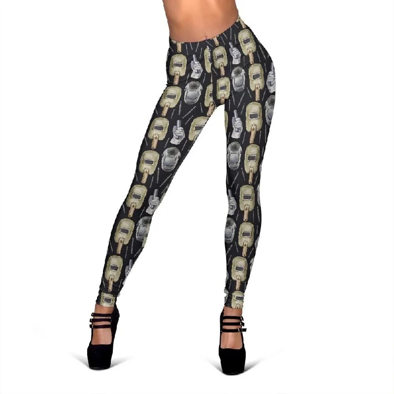Time-Limited Offer Welder Mask Print Pattern Women Leggings