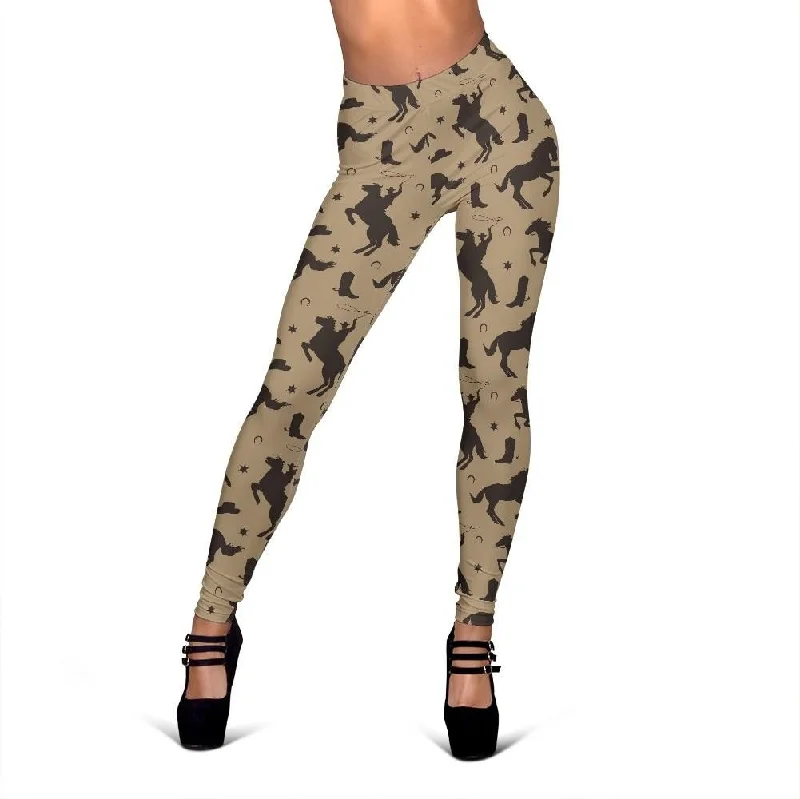 Super Bargain Western Cowboy Print Pattern Women Leggings