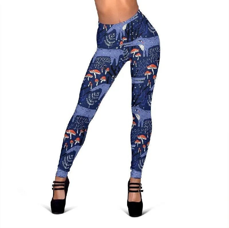 Special Price Wolf Cartoon Pattern Print Women Leggings