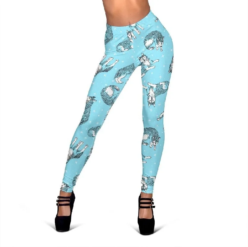 Special Discount Wolf Hand Drawn Pattern Print Women Leggings