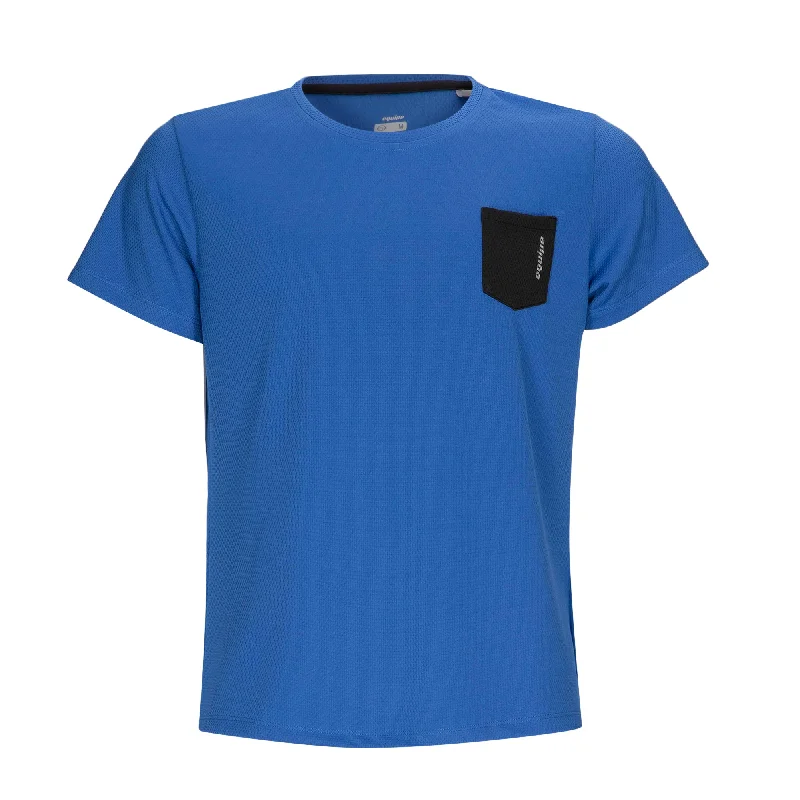 Stock Clearance Equipe Men's Classic Blue Round Neck Tee