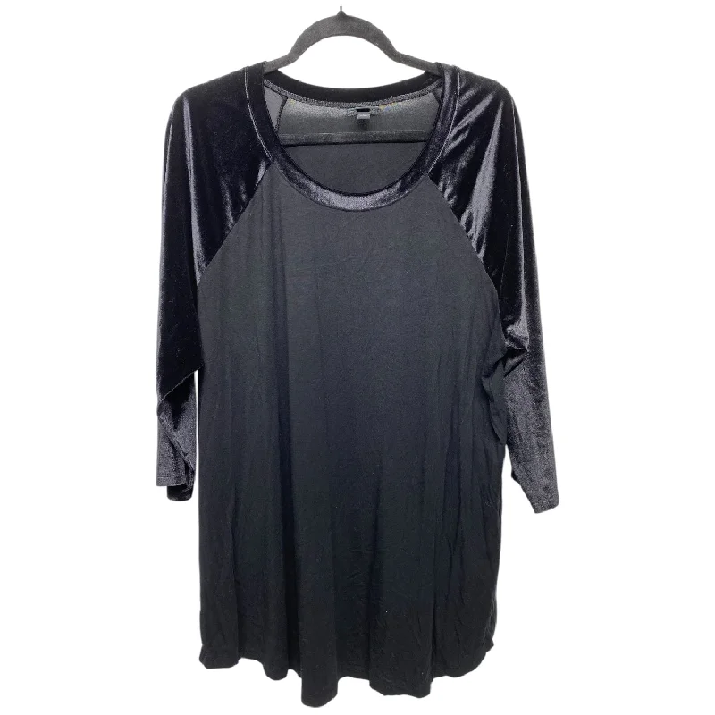 Members Only Top Long Sleeve By Torrid In Black, Size: 3x